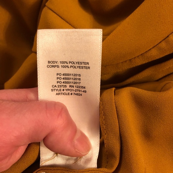 Aritzia Babaton Babydoll Blouse with pleats - caramel - Picture 7 of 12